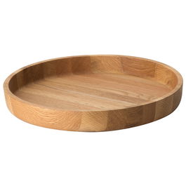 Continenta Bol Diámetro 38 cm Altura 5,4 cm Madera de Roble Aceitado